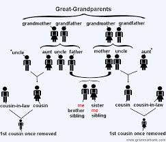 family tree relationship names in english