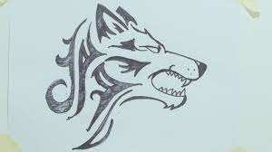 Maybe you would like to learn more about one of these? How To Draw A Tribal Wolf Head Tattoo Ø±Ø³Ù… Ø°Ø¦Ø¨ 1 Cool Wolf Drawings Wolf Drawing Wolf Sketch