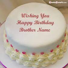Cake brother images happy birthday wishes. Special Brother Name Creating Birthday Cake Images Online