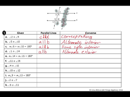 Some of the worksheets for this concept are gina wilson graphing vs substitution, pre algebra solving systems by substitution work, click here to access this book, gina wilson systems of equations maze 2016 answer key, 4x 6y 4 x 6. Proving Lines Are Parallel Youtube