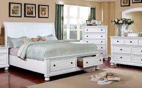 Castor White Queen Size Bed Cm7590wh Furniture Of America Modern Beds Bedroom Set Solid Wood Platform Bed Furniture