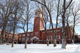 Bryan Hall Clock Tower In The Snow Palouse Washington State Clock Tower