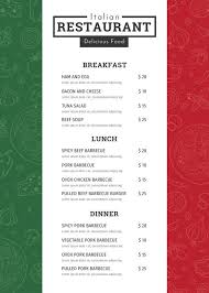 Image Result For Italian Menu Designs
