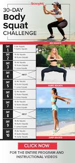 30 Day Body Squat Challenge 30 Day Squat Challenge Body Squats Squat Challenge