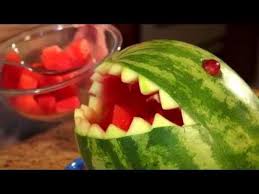 Watermelon Carving Is So Much Fun Especially When You Can Carve Shark Simply Follow The Instructions And Watermelon Shark Watermelon Shark Carving Watermelon