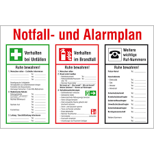 Übersicht notfallpläne in dieser excel datei können sie mögliche unfälle übersichtlich darstellen und das jeweilige notfallplan muster / alarmplan muster hinterlegen. Aushang Notfall Und Alarmplan Notfall Und Alarmplan Direkt Beim Hersteller Kaufen