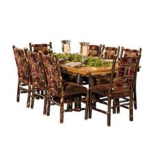 Buy Furniture Barn Usa Hickory Tressle Table Dining Set With 8 Fabric Back Dining Chairs R Bradley Fabric Online In Lebanon B079b1jtfx
