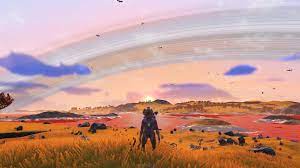 After 2 Years I Finally Convinced My Girlfriend To Start Playing Nms The First Planet She Landed On Is A Neon Yello Planets In The Sky No Man S Sky Science Art