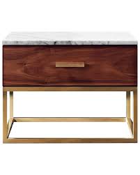 Modern marble nightstands with drawers. Mid Century Modern Akureyri Bedside Table In Walnut Stainless Steel And Marble For Sale At 1stdibs