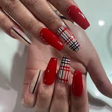 See more ideas about nails, coffin nails, red nails. Ù…Ø¤Ø¯Ø¨ Ø§Ù„Ø³Ø¹ÙŠ ÙˆØ±Ø§Ø¡ Ø¶ØºÙŠÙ†Ø© Burberry Nails Coffin Pleasantgroveumc Net