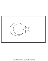 Malvorlagen für schule und unterricht. Ausmalbild Fahne Flagge Turkei Flaggen Zum Ausmalen Flaggen Der Welt Fahnen