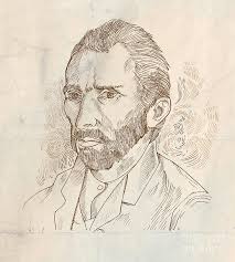 The self portrait above from the musée d'orsay brings together all the elements of van gogh's later work: Hand Drawn Illustration Portrait Vincent Van Gogh Drawing By Domenico Condello