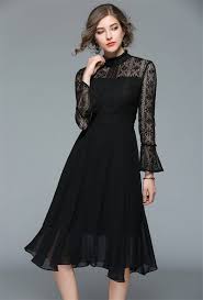 Fixed Free Shipping Ships Within 12 To 20 Days Dresses Length Knee Length Pattern Type Patchwork Decorati Black Party Dresses Fashion Dresses Trendy Dresses
