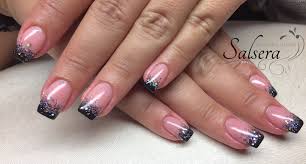 Nails Nagel Nageldesign Naildesign Nailart French Black Glitter Glitzer Salsera Nails Lashes Frankfurt Am Main Nagelmode French Nails Nagel Blumen