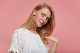 Hhaleyy fair skin makeup as racemenu overlay. Free Photo Indoor Photo Of Charming Young Redhead Woman With Natural Makeup Dressed In Elegant Wear Looking Positively At Camera And Smiling Gently Isolated Over Pink Background