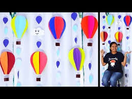 Maybe you would like to learn more about one of these? Giant Paper Hot Air Balloon Making Diy Easy Birthday Wall Decoration Ideas Youtube Birthday Wall Decoration Birthday Wall Balloon Diy