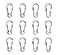 12 Pcs Small Carabiner Clip - Stainless Steel Spring Snap Hook for Bird  Feeders or Dog Leash & Harness, Quick Link Keychain(M4,40mm, can Hold  150lbs)