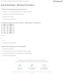 34 Functions And Relations Worksheet Worksheet Resource Plans