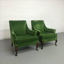 Green Velvet Wing Chairs A Pair Velvet Wing Chair Luxury Office Chairs Green Leather Chair