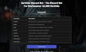 Darktide Discord Bot - Weapons, Blessings, Enemies and more - General  Discussion - Fatshark Forums