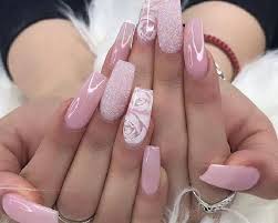51 Fabulous Ways To Wear Glitter Nails Designs For 2020 Summer Nails Summer Pink Acrylic Nails Pretty Nail Art Designs Pretty Nails