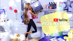 The great collection of my froggy stuff wallpaper printables for desktop, laptop and mobiles. Diy How To Make Real Gold Doll Youtube Play Button 1 Million Subscribers Award Youtube