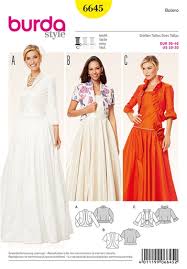 Boléros câpes étoles de mariage. Patron De Bolero Pour Mariage Burda 6645