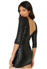 Missguided Aeronia Low Back Sequin Bodycon Mini Dress In Black Long Sleeve Sequin Dress Dresses Simple Long Sleeve Dress