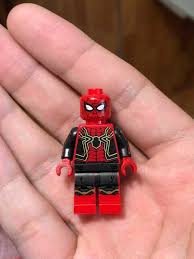 Spider man lego figure ✅. Edited My Iron Spider Minifigure To Make It Look More Movie Accurate Lego Iron Man Lego Custom Minifigures Lego