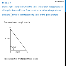 The known data for a right triangle abc is b = 3 m and b = 54.6°. Ex 11 1 7 Draw A Right Triangle Where Sides Other Than Hypotenuse