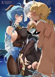 Shenhe  Ganyu  Aether (Club3) [Genshin Impact] : rrule34