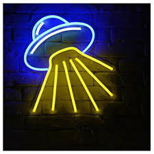Alien Spaceship Neon Sign Custom Flex Neon Led For Home Etsy Led Neon Signs Neon Signs Neon Light Art
