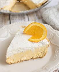 Only 1 net carb per serving! Low Carb No Bake Creamsicle Pie Super Simple