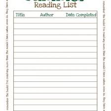 Free Summer Reading List Template Summer Reading Lists Reading Lists Summer Reading