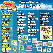 You can now choose normal pokémon for your partner. Pokemon Mystery Dungeon Rescue Team Dx False Swipe Infographic Credit Waddlingweedle Mysterydungeon