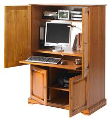 En effet l'arrière est également mouluré et soigné. Armoire Informatique 4 Portes Merisier Beaux Meubles Pas Chers