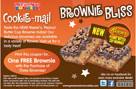 Great American Cookies Free Brownie Printable Coupon One Free Brownie With The Purchase Of Three Brown American Cookie Delicious Brownies Delicious Desserts