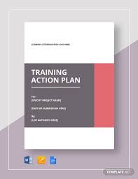 Training Action Plan Template Word Google Docs Apple Pages In 2020 Action Plan Template How To Plan Action Plan