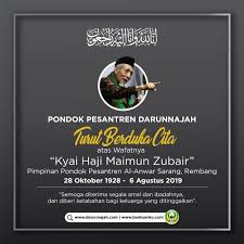 Jun 10, 2019 · ucapan belasungkawa islami singkat. Keluarga Besar Pondok Pesantren Darunnajah Turut Berduka Cita Atas Wafatnya Kh Maimun Zubair Mbah Moen