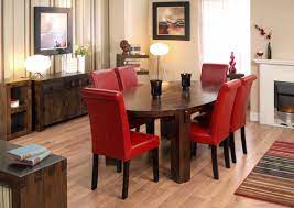 Get 5% in rewards with club o! Red Leather Chairs Dining Room Table Set Red Dining Room Modern Dining Table