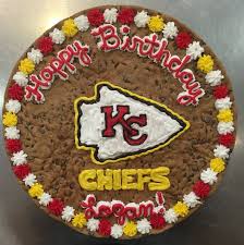 50th Birthday Cookie Cake Ideas Kc Chiefs Family Desserts Cookie Cake Birthday My Birthday Cake