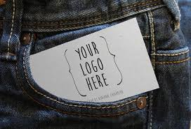 Card On Jeans Free Mockup Free Design Resources Free Logo Mockup Free Mockup Logo Mockup