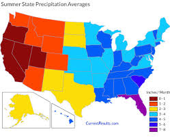 Summer Rainfall Averages For Each Usa State Current Results