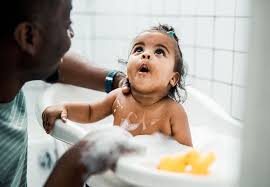 Until your baby is old enough and strong enough to sit on his own (and perhaps for even a little while longer), you'll probably want to purchase a baby bath to put in your regular tub to use to safely clean your baby. How Often Should Your Kids Take A Bath Or Shower Cleveland Clinic