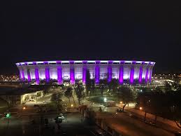 The stadium's construction started in 2017 and was finished in 2019. Mk A Puskas Arena Lilaba Borult Miutan Az Ujpest Dontobe Jutott
