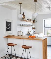 Small kitchen with bar design ideas. Fuller Pendant With White Shade Interior Design Kitchen Kitchen Design Small Home Decor Kitchen