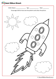 Trace the pattern and colour the picture. Tracing Pictures Worksheets Aussie Childcare Network