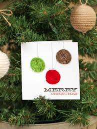 Happy holidays and merry christmas!. Yarn Embellished Holiday Ornament Card Hgtv