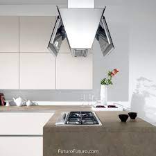 Today, kitchen vent hoods are available in all shapes, sizes, and materials (hello, copper!) that can either draw the eye or blend right in with the surroundings. Futuro Futuro 36 Gullwing Black Island Range Hood