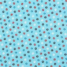 Light Blue Dogs Paws Fabric By Robert Kaufman Fundos De Tela Iphone Banho E Tosa Patrulha Pata